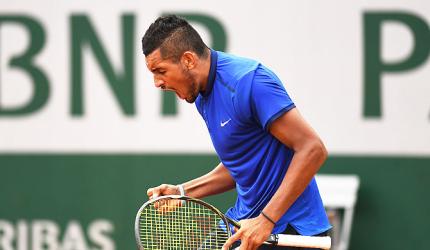 French Open PHOTOS: Kyrgios, Kvitova record hard-fought wins