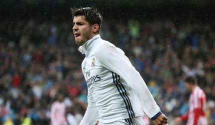 La Liga: Morata takes Real Madrid top, Sevilla sinks Atletico