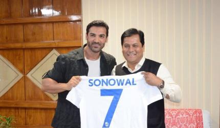 John Abraham meets Assam CM to discuss ISL opening ceremony