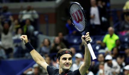 US Open PIX: Federer stretched by teen Tiafoe before advancing