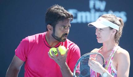 India at Australian Open: Paes-Hingis pair out