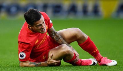 EPL: Liverpool's Coutinho hopeful of quick return after leg injury