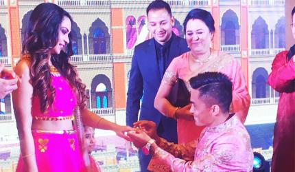 First Look: India football captain Chhetri's sangeet ceremony