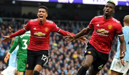 No celebration for Manchester City after United rally to win derby