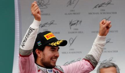 Force India's Perez hails best laps of his F1 career