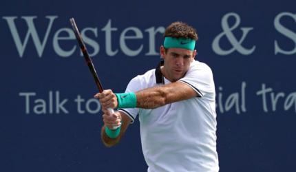 Tennis Round-up: Del Potro into third round at rainy Cincinnati