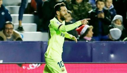 Football Extras: Messi tricks as Barca thump Levante 5-0