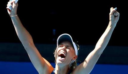 PHOTOS: Halep outlasts Kerber in thriller to set up Wozniacki final