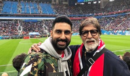 Spotted! Bachchans at FIFA World Cup