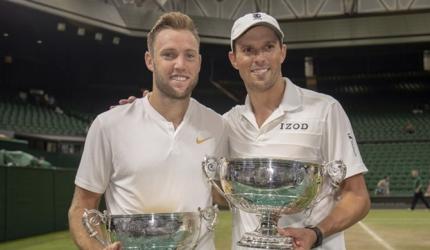 Mike Bryan wins Wimbledon for 17th Slam, 1st without brother