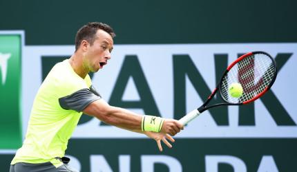 Indian Wells PIX: Kohlschreiber stuns Cilic, Yuki loses; Halep rolls on