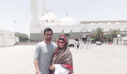 Parents-to-be Shoaib-Sania at Medina pilgrimage