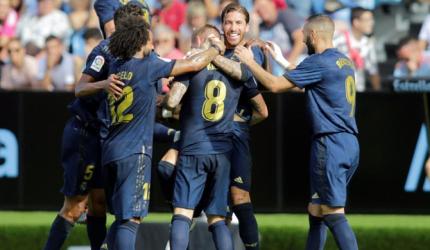 PHOTOS: Real Madrid win at Celta but Modric sees red