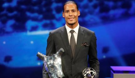 Van Dijk beats Messi, Ronaldo for UEFA award 