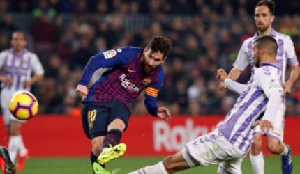 La Liga: Messi penalty helps under-par Barca beat Real Valladolid