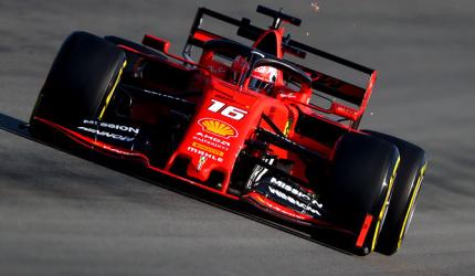 Ferrari's Leclerc is fastest in F1 testing