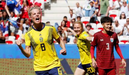 FIFA Women's WC: Sweden pummel Thailand, in quarters