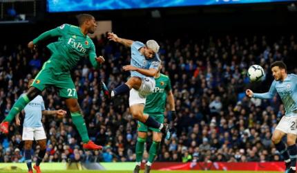 EPL PHOTOS: Man City surge clear through Sterling as Spurs suffer