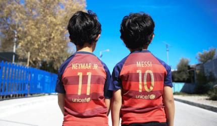 Barca help refugee children dream for better future