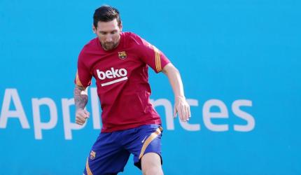 SEE: Messi back training with Barca