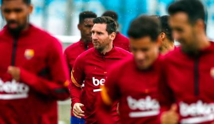 SEE: Messi in good spirits during Barca training