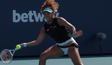 Osaka's 23-match winning streak snapped