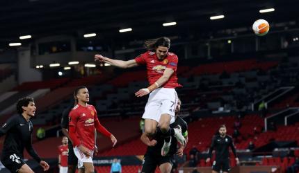 Europa League PIX: Man United, Roma ease into semis 