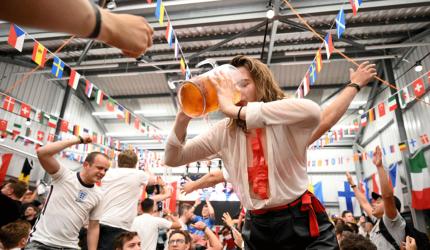 PICS: Fans delirious as England enter first Euro final