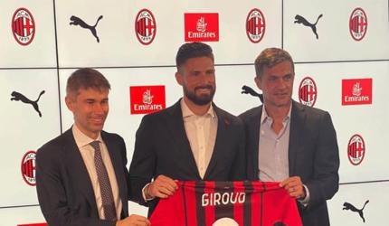 Football: France striker Giroud joins AC Milan