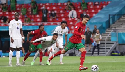 PIX: Ronaldo double earns Portugal draw with France