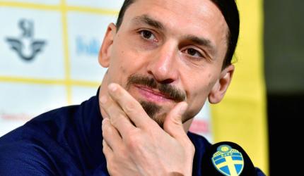 PIX: Ibrahimovic in tears on return to Sweden squad