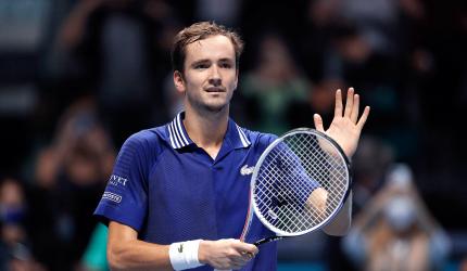 Tennis: Medvedev seals last four spot at ATP Finals 