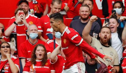 EPL PIX: Ronaldo nets twice on second United debut