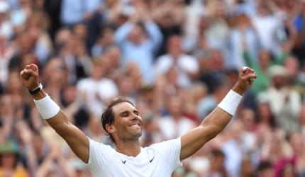 Wimbledon PIX: Nadal sets up Kyrgios semis