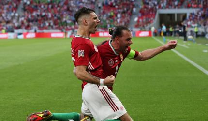 PICS: Hungary score first win over England in 60 years