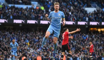 EPL PIX: City thrash United; Arsenal down Watford