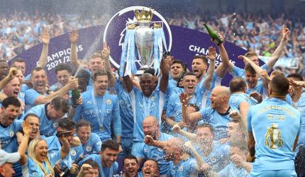 EPL PIX: Man City win 4th title in five years