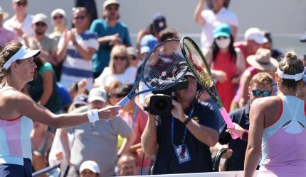 Ukraine's Kostyuk refuses to shake Azarenka's hand