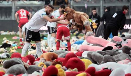 PIX: When it rained toys on a football field!