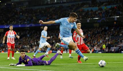 Champions League PIX: Man City, Barca score big wins