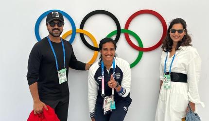 Look Who Surprised Sindhu In Paris!