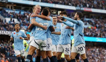 EPL PIX: Haaland strikes again! City top the table