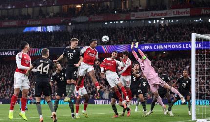 PIX: Arsenal stun Bayern Munich, go top; PSV whip Liverpool