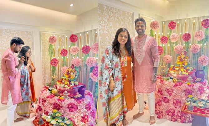 PIX: Surya welcomes Lord Ganesh home
