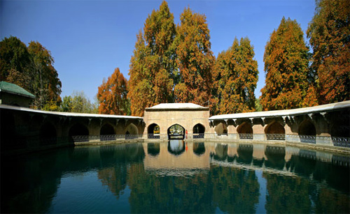 Verinag , source of Jhelum river Kashmir.