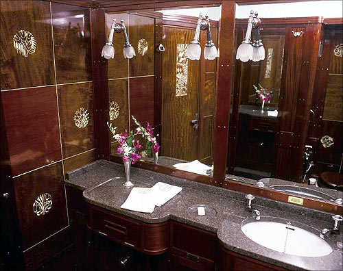 Washroom in the train.