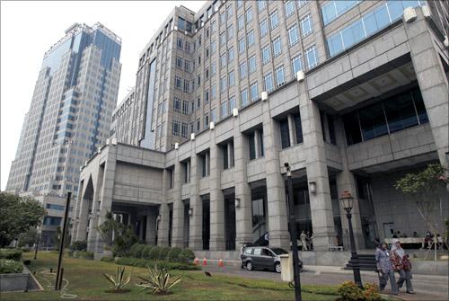 A view of Indonesia's Central Bank building in Jakarta.