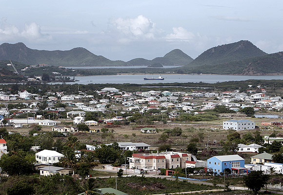 A view showing parts of St. John's on the Caribbean island of Antigua.
