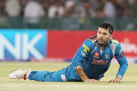 Yuvraj Singh: About 1,500 runs and 29 wickets in the IPL.