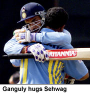 Ganguly hugs Sehwag